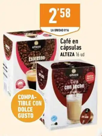 Supermercados Deza Alteza Café en cápsulas 16 ud. oferta