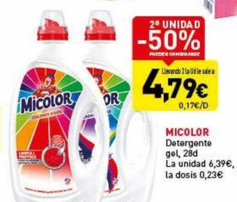 Hiperber 2a Unidad -50% Micolor Detergente Gel oferta
