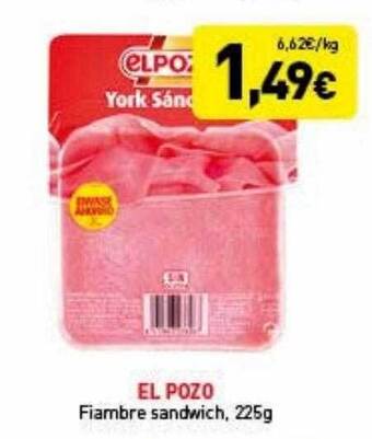 Hiperber El Pozo Fiambre Sandwich oferta