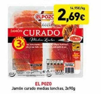 Hiperber El Pozo Jamón Curado Medias Lonchas oferta