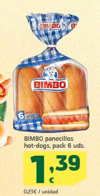 HiperDino Bimbo Panecillos Hot-dogs oferta