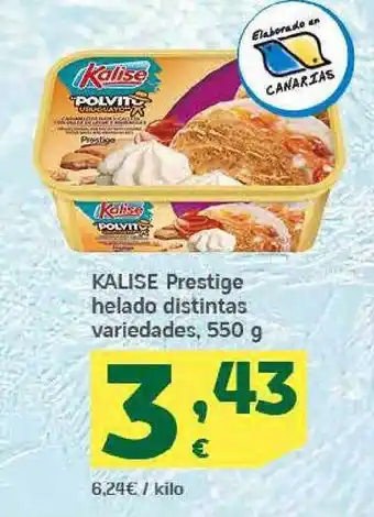 HiperDino Kalise Prestige Helado oferta