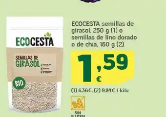 HiperDino Ecocesta Semillas De Girasol O Semilla De Lino Dorado O De Chia oferta