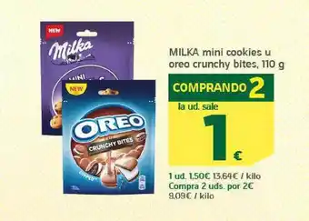 HiperDino Milka Mini Cookies Y Ore Crunchy Bites oferta