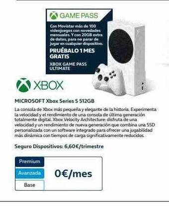 Movistar Microsoft Xbox Series S 512gb oferta