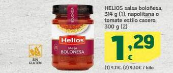 HiperDino Helios Salsa Boloñesa Napolitana O Tomate Estilo Casero oferta