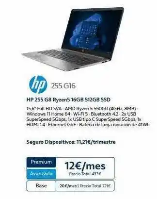 Movistar Hp 255 Gb Ryzen5 16gb 512gb Ssd oferta