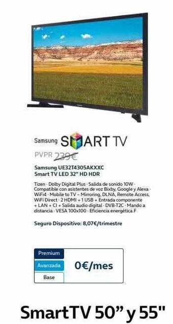 Movistar Samsung Ue32t4305akxxc Smart Tv Led 32 oferta