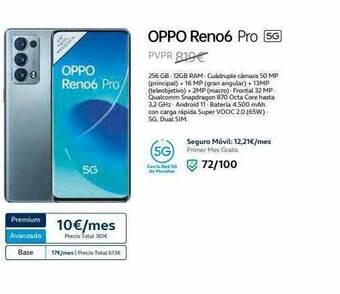Movistar Oppo Reno6 Pro 5g oferta