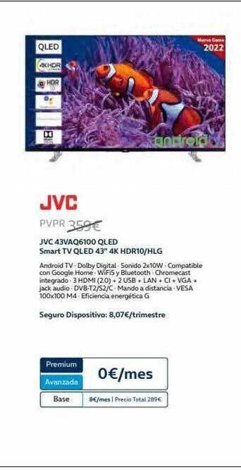 Movistar Jvc 43vaq6100 Qled Smart Tv Qled 43 oferta