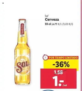 Lidl Sol Cerveza oferta