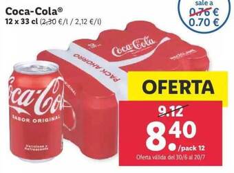 Lidl Coca-cola oferta