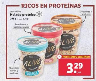 Lidl Leone Alive Helado Proteico oferta