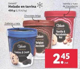 Lidl Gelatelli Helado En Tarrina oferta