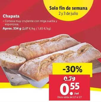 Lidl Chapata oferta