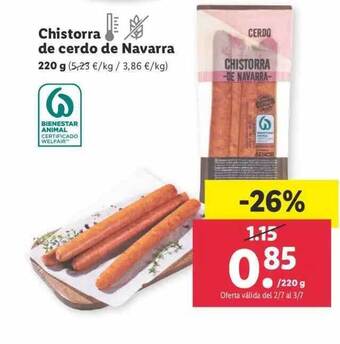 Lidl Chistorra De Cerdo De Navarra oferta