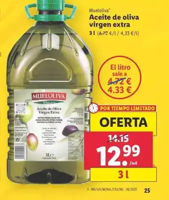 Lidl Mueloliva Aceite De Oliva Virgen Extra oferta