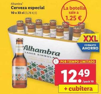 Lidl Alhambra Cerveza Especial oferta