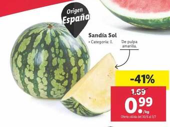 Lidl Sandia Sol oferta