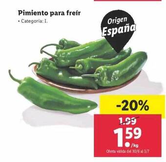 Lidl Pimiento Para Freir oferta