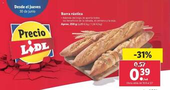 Lidl Barra Rústica oferta