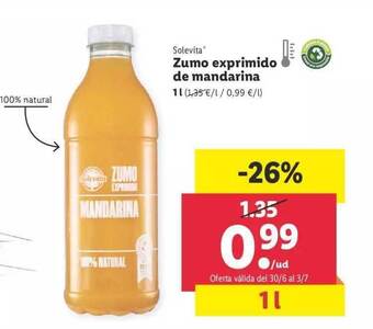 Lidl Solevita Zumo Exprimido De Mandarina oferta