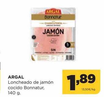 Alimerka Argal Loncheado De Jamón Cocido Bonnatur oferta