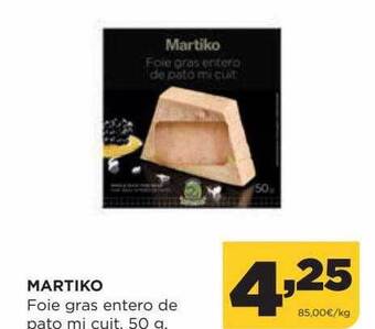 Alimerka Martiko Foie Gras Entero De Pato Mi Cuit oferta