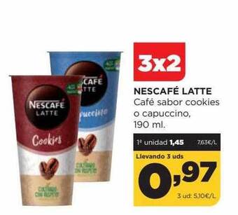 Alimerka Nescafé Latte Café Sabor Cookies O Capuccino oferta