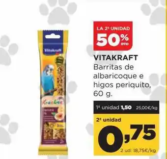Alimerka La 2a Unidad 50% Dto Vitakraft Barritas De Albaricoque E Higos Periquito oferta