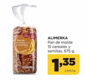 Alimerka Alimerka Pan De Molde 15 Cereales Y Semillas oferta