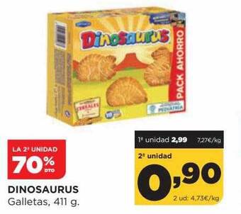 Alimerka La 2a Unidad 70% Dto Dinosaurus Galletas oferta