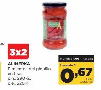 Alimerka Alimerka Pimiento Del Piquillo En Tiras oferta