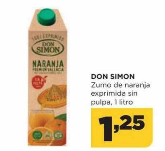 Alimerka Don Simon Zumo De Naranja Exprimida Sin Pulpa oferta