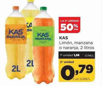 Alimerka La 2a Unidad 50% Dto Kas Limón Manzana O Naranja oferta
