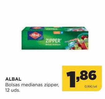 Alimerka Albal Bolsas Medianas Zipper oferta