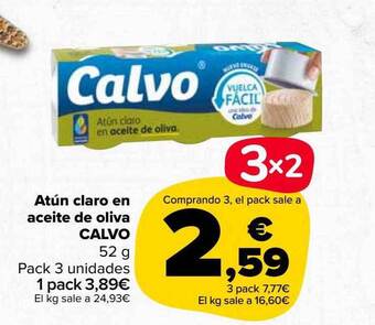 Carrefour Market Atún Claro En Aceite De Oliva Calvo oferta