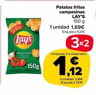 Carrefour Market Patatas Fritas Campesinas Lay's oferta