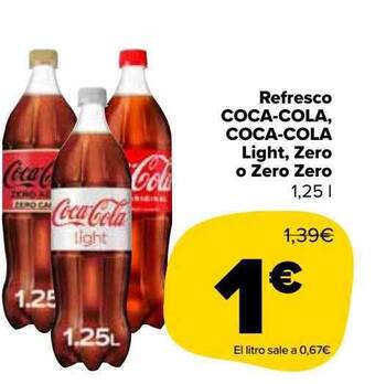 Carrefour Market Refresco Coca-cola Coca-cola Light Zero O Zero Zero oferta