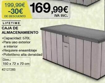 Costco Lifetime Caja De Almacenamiento oferta