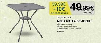 Costco Sunvilla Mesa Malla De Acero oferta