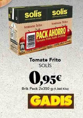 Gadis Tomate Frito Solis oferta