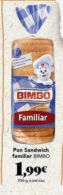 Gadis Pan Sandwich Familiar Bimbo oferta