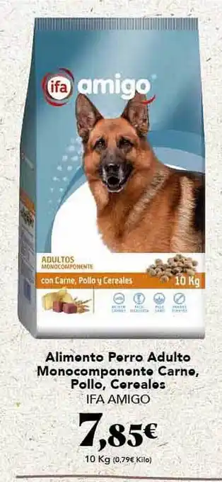 Gadis Alimento Perro Adulto Monocomponente Carne Pollo Cereales Ifa Amigo oferta