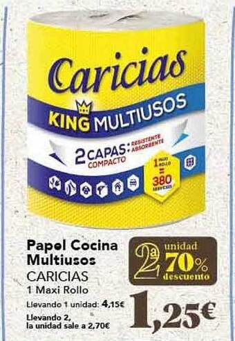 Gadis 2a Unidad 70% Descuento Papel Cocina Multiusos Caricias oferta