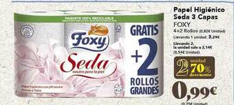 Gadis Papel Higiénico Seda 3 Capas Foxy oferta