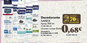 Gadis 2a Unidad 70% Descuento Desodorante Sanex oferta