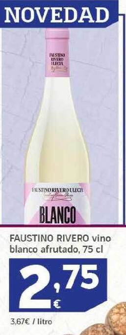 HiperDino Faustino Rivero Vino Blanco Afrutado oferta