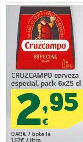 HiperDino Cruzcampo Cerveza Especial oferta