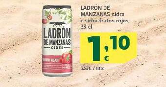 HiperDino Ladrón De Manzanas Sidra O Sidra Frutos Rojos oferta
